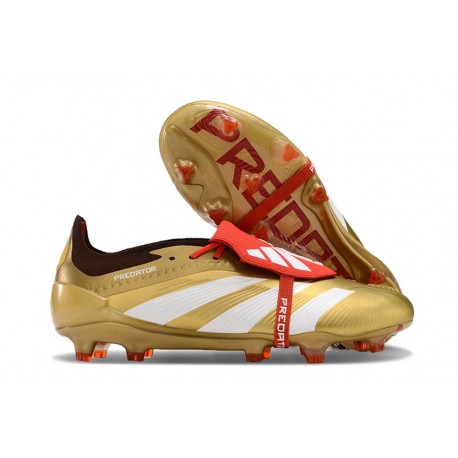 Adidas Predator Elite Fold-over Tongue FG Or Blanc Rouge