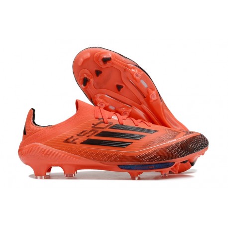 adidas Crampons de Foot F50+ Elite FG Turbo Noir Aurore Platin Métallique