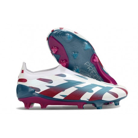 adidas Predator Elite Laceless FG Blanc Rouge Bleu