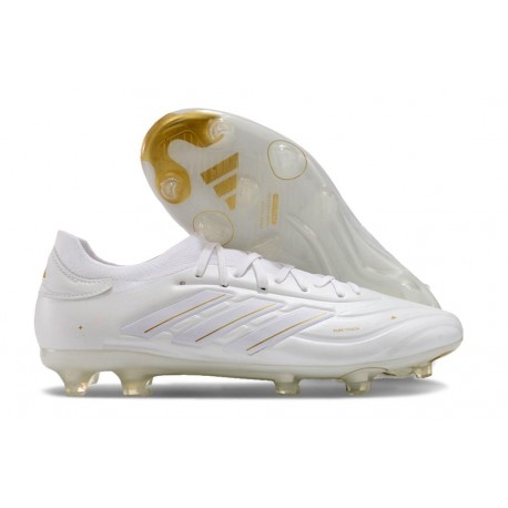 adidas Copa Pure 2+ Elite FG Neuf Cuir Blanc Ftwr Or Métallique