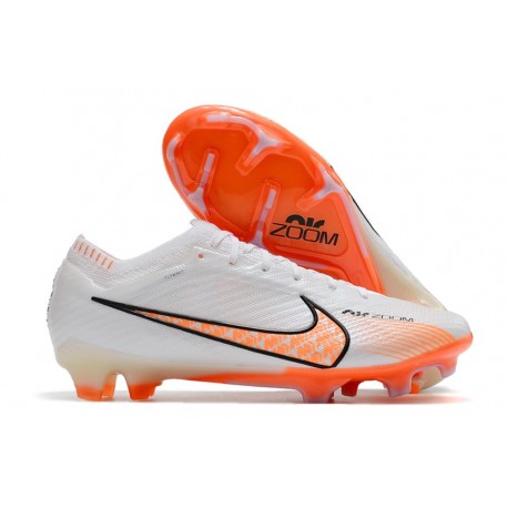 Crampon Nike Zoom Mercurial Vapor XV Elite FG Blanc Orange