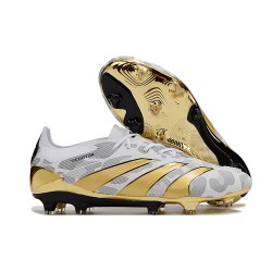 Crampon adidas Predator Elite FG Or Blanc Gris