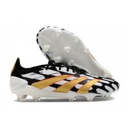 Crampon adidas Predator Elite FG Noir Blanc Or