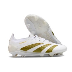 Crampon adidas Predator Elite FG Blanc Or