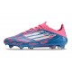 Crampon de Foot Adidas F50 Elite FG Bleu Solaire Blanc Ftwr Rose