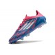 Crampon de Foot Adidas F50 Elite FG Bleu Solaire Blanc Ftwr Rose