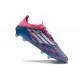 Crampon de Foot Adidas F50 Elite FG Bleu Solaire Blanc Ftwr Rose