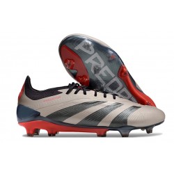 Crampon adidas Predator Elite FG Platin Métallique Noir Aurore Carbone