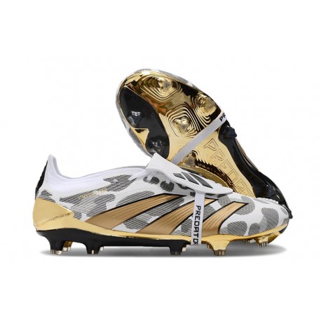 Adidas Predator Elite Fold-over Tongue FG Blanc Or Gris