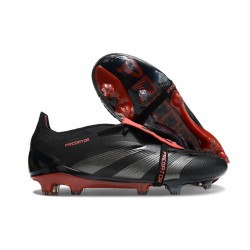 Chaussure Adidas Predator Elite FT FG Noir Gris Quatre Rouge Lucide