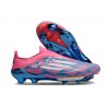 Chaussures adidas F50+ Sans Lacets FG Bleu Solaire Blanc Ftwr Rose