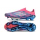 Chaussures adidas F50+ Sans Lacets FG Bleu Solaire Blanc Ftwr Rose