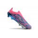 Chaussures adidas F50+ Sans Lacets FG Bleu Solaire Blanc Ftwr Rose