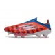 Chaussures de football adidas F50+ Sans Lacets FG Rouge Blanc Bleu