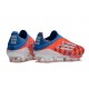Chaussures de football adidas F50+ Sans Lacets FG Rouge Blanc Bleu