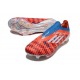 Chaussures de football adidas F50+ Sans Lacets FG Rouge Blanc Bleu