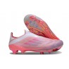 Chaussures de football adidas F50+ Sans Lacets FG Rose Blanc