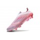 Chaussures de football adidas F50+ Sans Lacets FG Rose Blanc