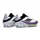 Chaussures de football adidas F50+ Sans Lacets FG X Messi Blanc Ftwr Noir Violet Uni