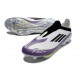 Chaussures de football adidas F50+ Sans Lacets FG X Messi Blanc Ftwr Noir Violet Uni