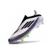 Chaussures de football adidas F50+ Sans Lacets FG X Messi Blanc Ftwr Noir Violet Uni
