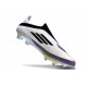 Chaussures de football adidas F50+ Sans Lacets FG X Messi Blanc Ftwr Noir Violet Uni