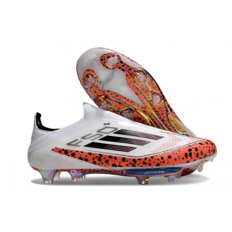 Chaussures de football adidas F50+ Sans Lacets FG X Messi Rouge Noir
