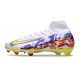 Nike Air Zoom Mercurial Superfly X Elite FG Blanc Violet Jaune