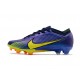 Nike Zoom Mercurial Vapor 15 Elite FG Neuf Violet Jaune