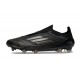 Adidas F50 Elite Sans Lacets FG Noir Argenté Doré