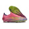 Adidas F50 Elite Sans Lacets FG Rose Jaune Violet