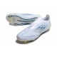Adidas F50 Elite Sans Lacets FG Blanc Bleu