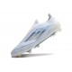 Adidas F50 Elite Sans Lacets FG Blanc Bleu