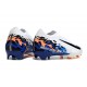 Nike Zoom Mercurial Vapor 16 Elite FG Blanc Noir Bleu