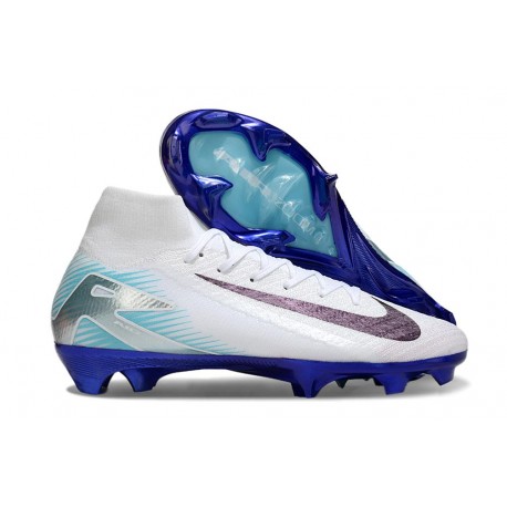 Nike Air Zoom Mercurial Superfly X Elite FG Blanc Noir Bleu