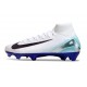 Nike Air Zoom Mercurial Superfly X Elite FG Blanc Noir Bleu