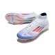 Crampon Adidas F50 Elite Mid FG Advancement - Blanc Rouge Bleu