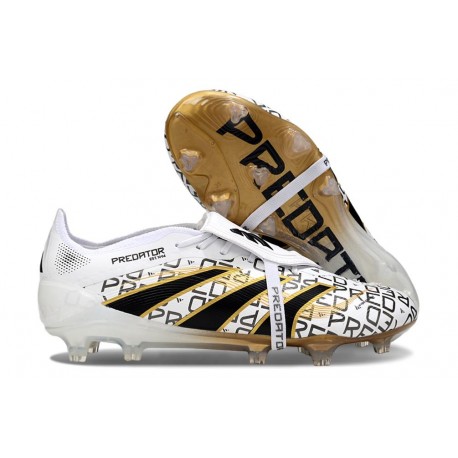 Crampon Adidas Predator Elite FT FG Blanc Noir Or Mét