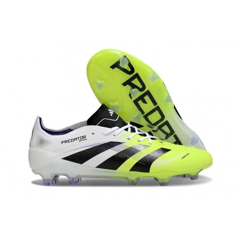 Chaussures adidas Predator Elite FG Blanc Noir Citron Lucid