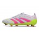 Chaussures adidas Predator Elite FG Blanc Rose Lucide Citron Lucide