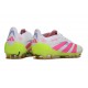 Chaussures adidas Predator Elite FG Blanc Rose Lucide Citron Lucide