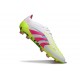 Chaussures adidas Predator Elite FG Blanc Rose Lucide Citron Lucide