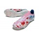 Adidas F50 Elite Sans Lacets FG Blanc Bleu Rose