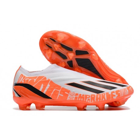 adidas X Speedportal+ FG Crampon de Foot Messi Blanc Rouge Noir