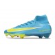 Nike Air Zoom Mercurial Superfly X Elite FG Bleu Jaune