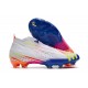 Crampon adidas PREDATOR EDGE+ FG Homme Blanc Jaune Solaire Bleu Power